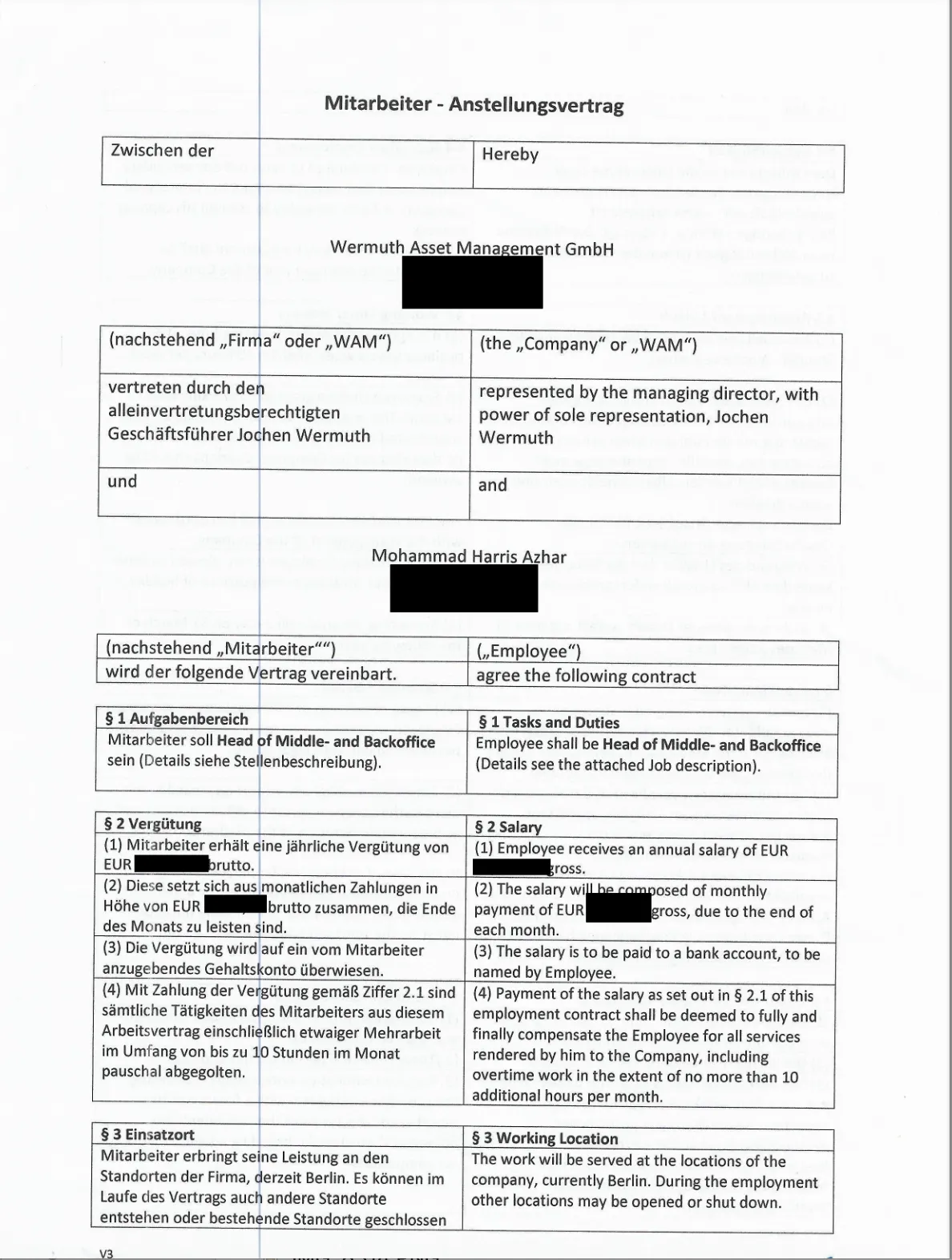 Employment confirmation letter